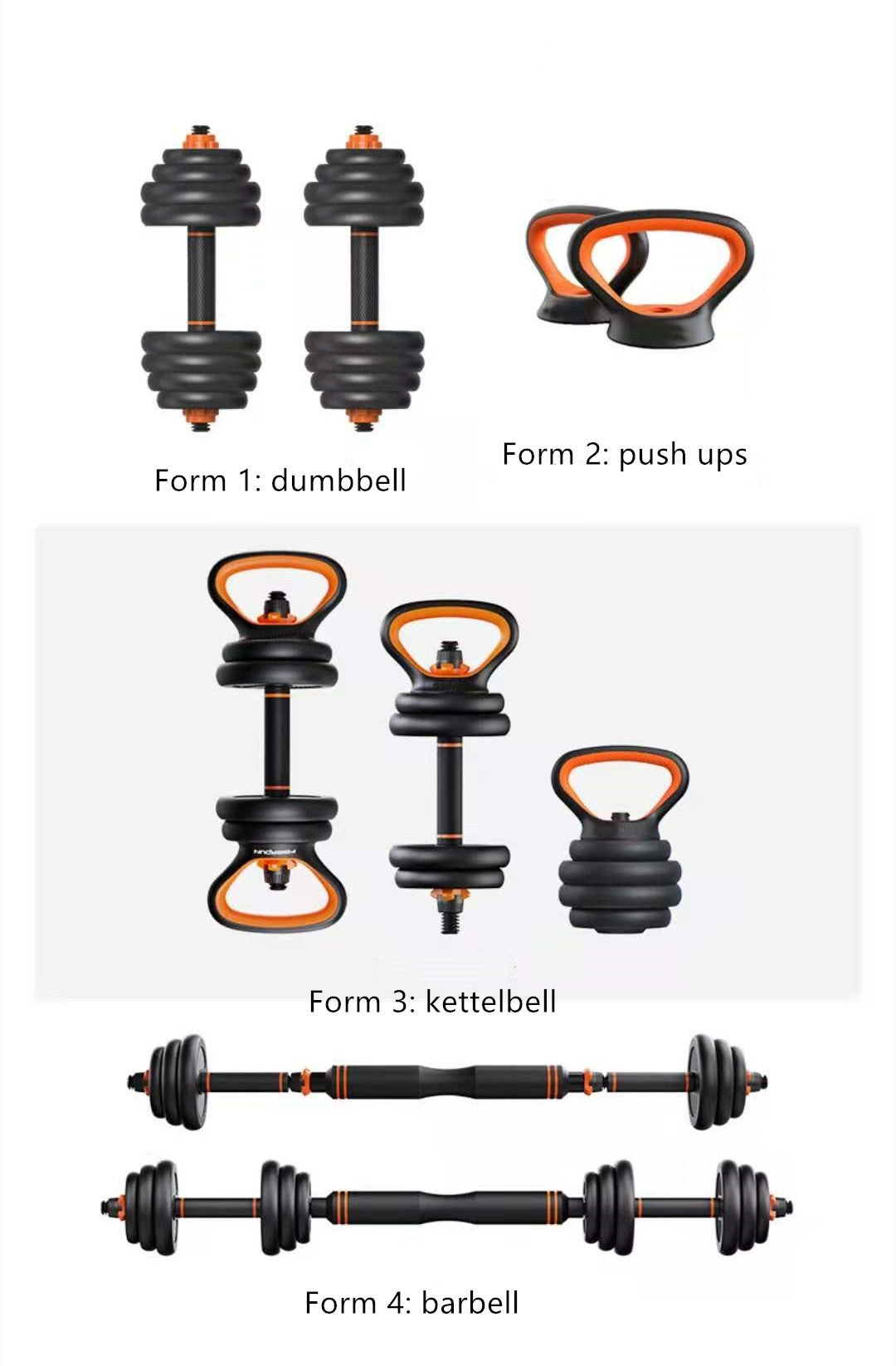 Adjustable Dumbbell Set W/ Bar